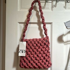 🩷 Zara Knotted Rope Shoulder Bag